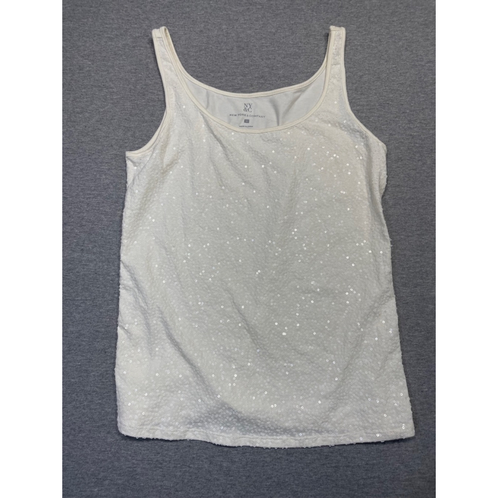 Women's New York & Company Tank Top, Size M, White